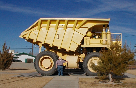 Borax mine truck on display in Boron California