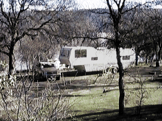 This is a photo of our RV at Collins Lake.
